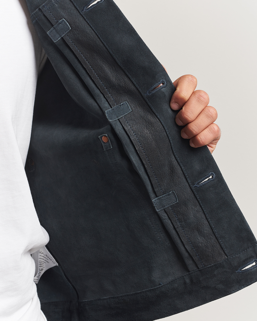 Men | Coats & Jackets | Nudie Jeans | Dante II Suede Jacket Navy