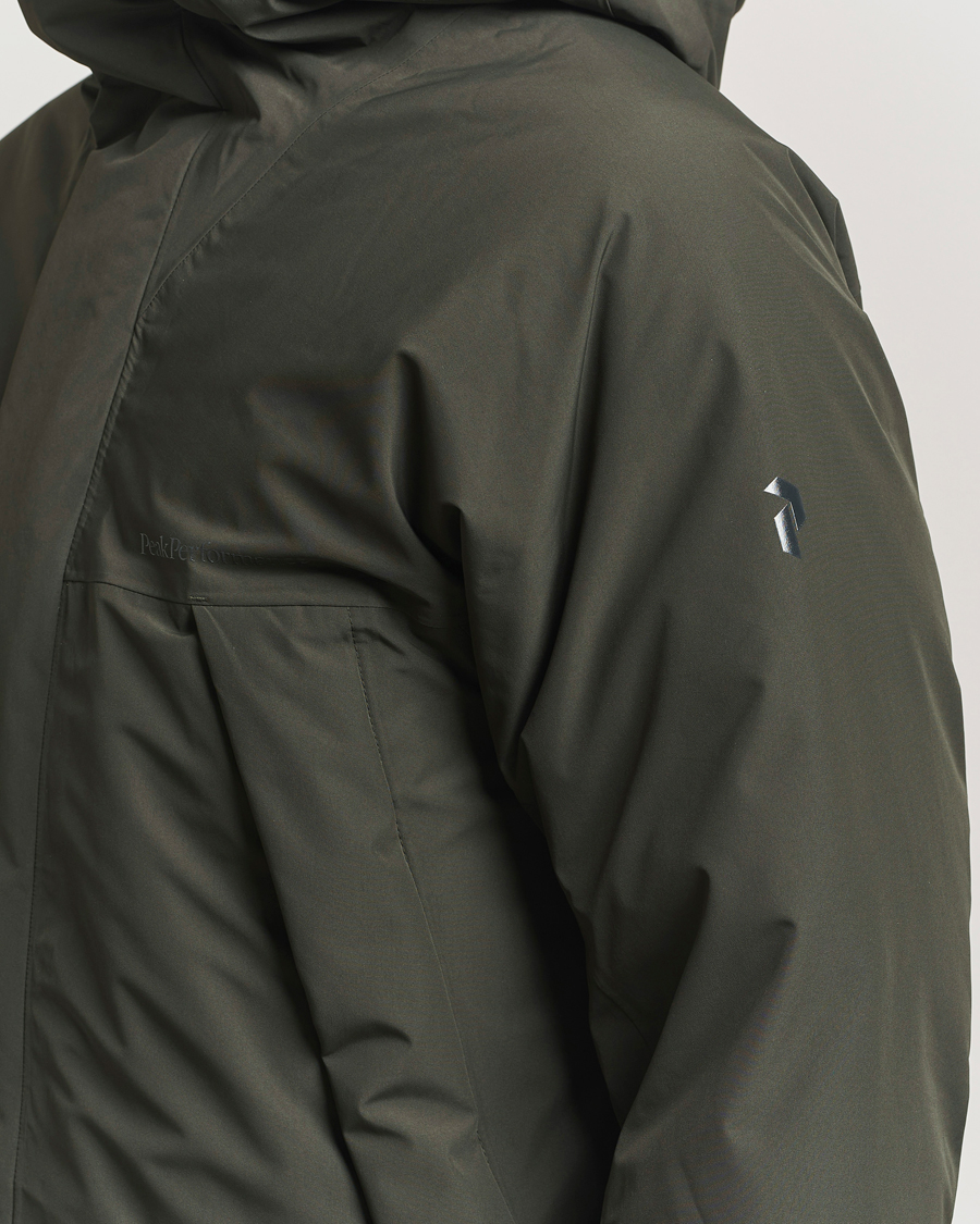 Men | Coats & Jackets | Peak Performance | Treeline Down Parka Olive Extreme