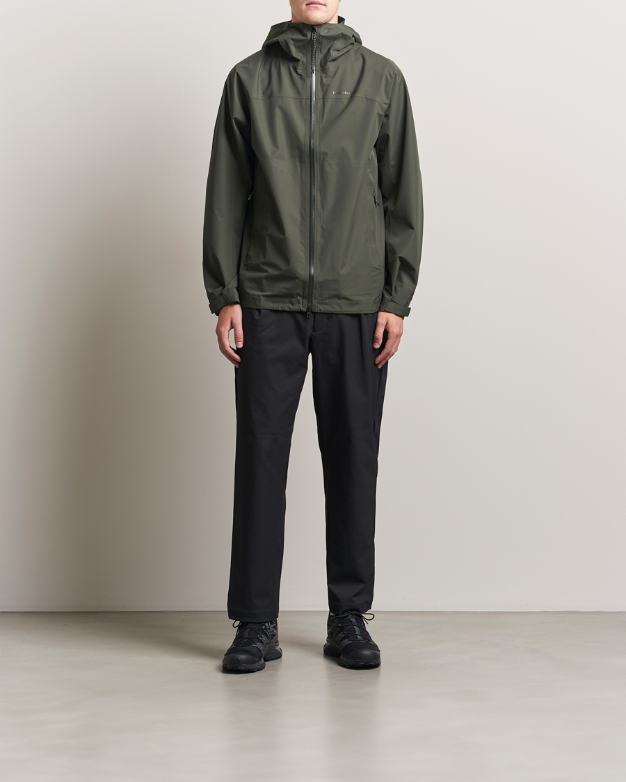 Men | Coats & Jackets | Peak Performance | Treeline Shell Hooded Jacket Olive Extreme