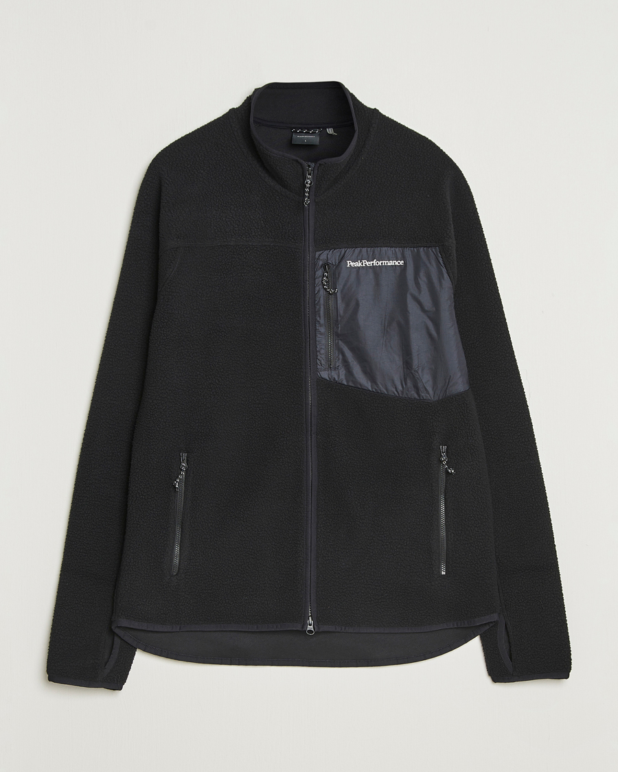 Men | Sweaters & Knitwear | Peak Performance | Pile Full Zip Black