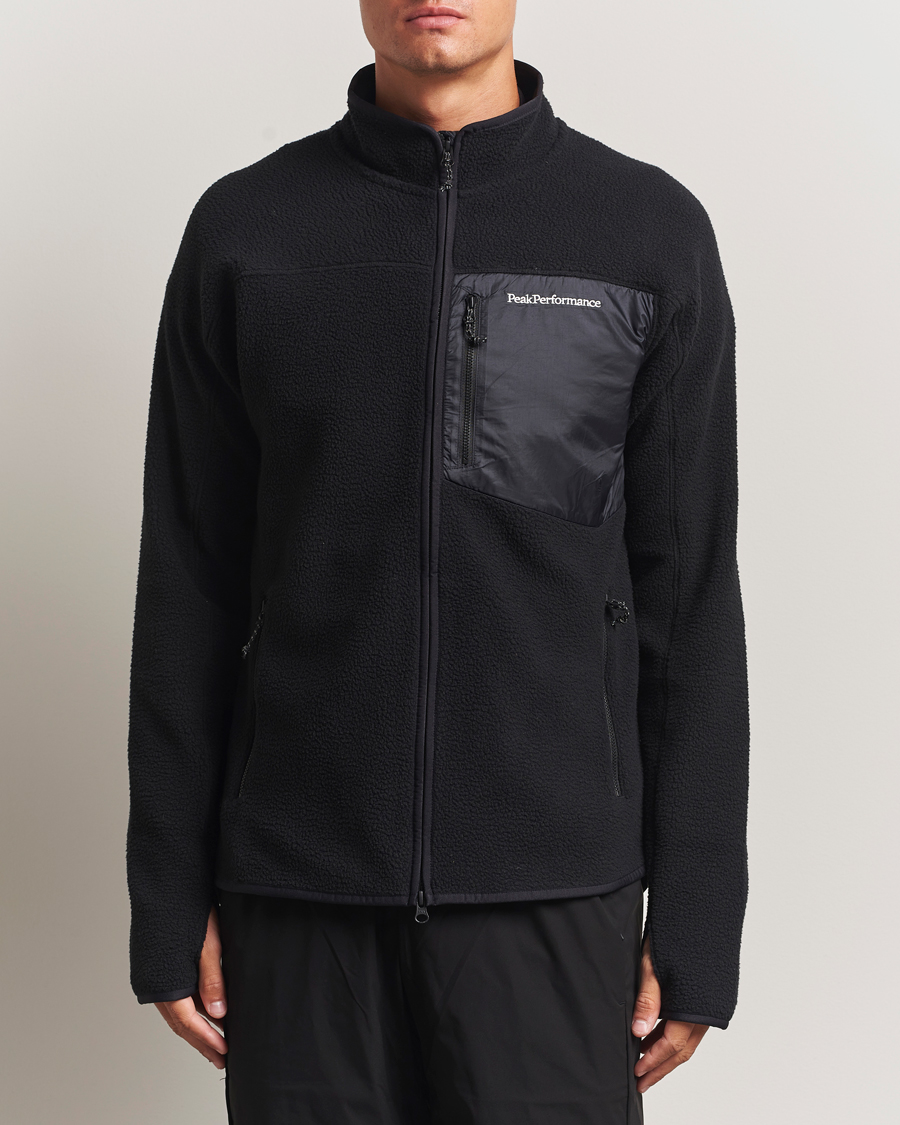 Men | Sweaters & Knitwear | Peak Performance | Pile Full Zip Black