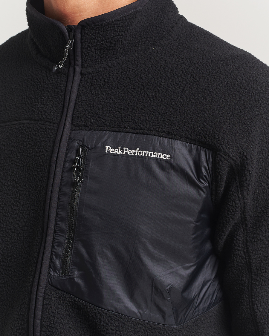 Men | Sweaters & Knitwear | Peak Performance | Pile Full Zip Black