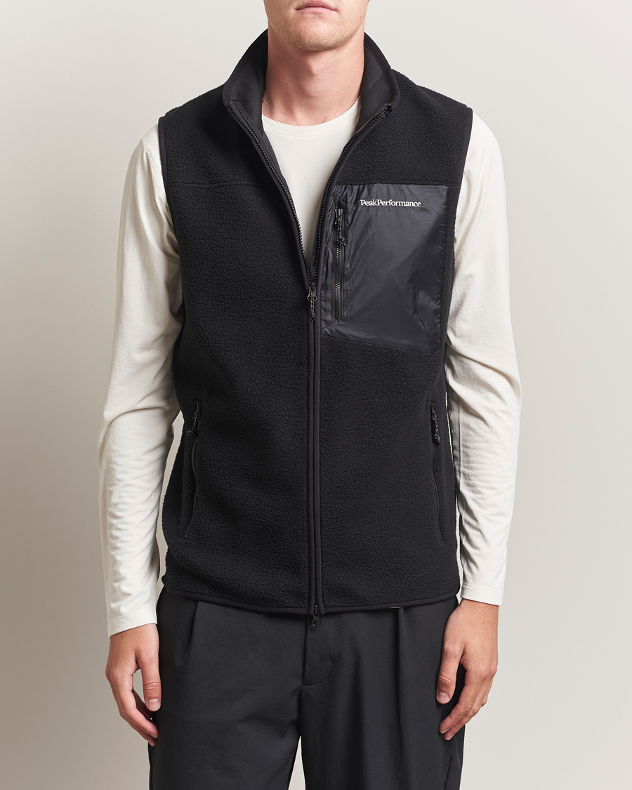 Men | Sweaters & Knitwear | Peak Performance | Pile Vest Black