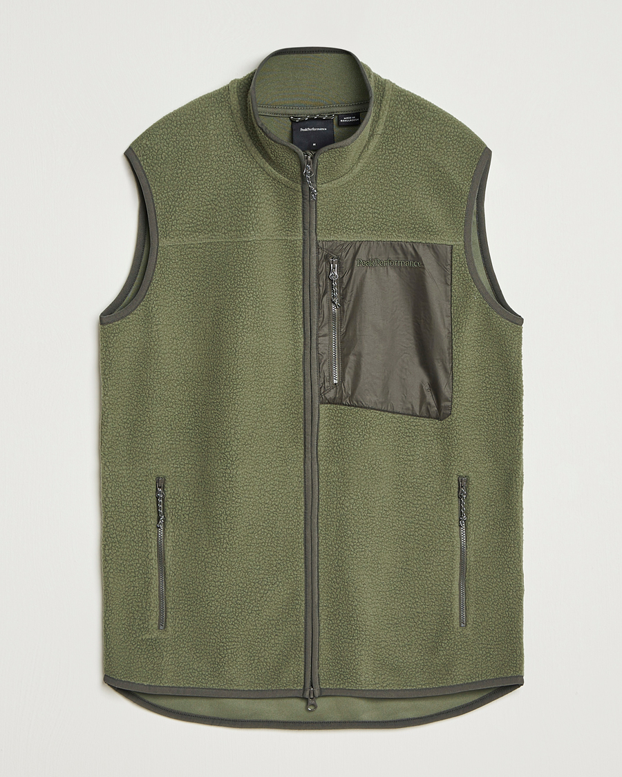 Men | Sweaters & Knitwear | Peak Performance | Pile Vest Pine Needle