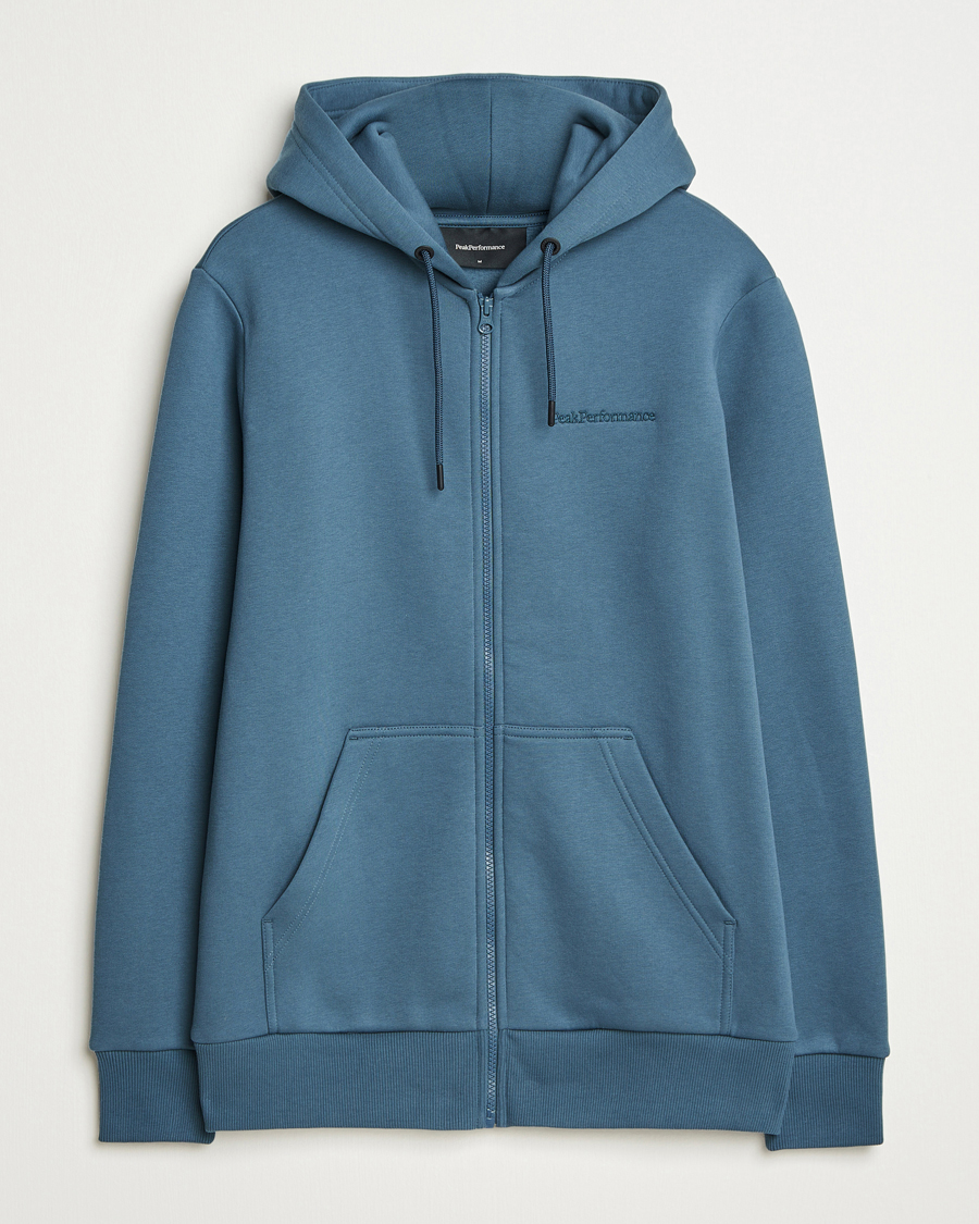 Men | Sweaters & Knitwear | Peak Performance | Original Full Zip Hoodie Mountain Lake