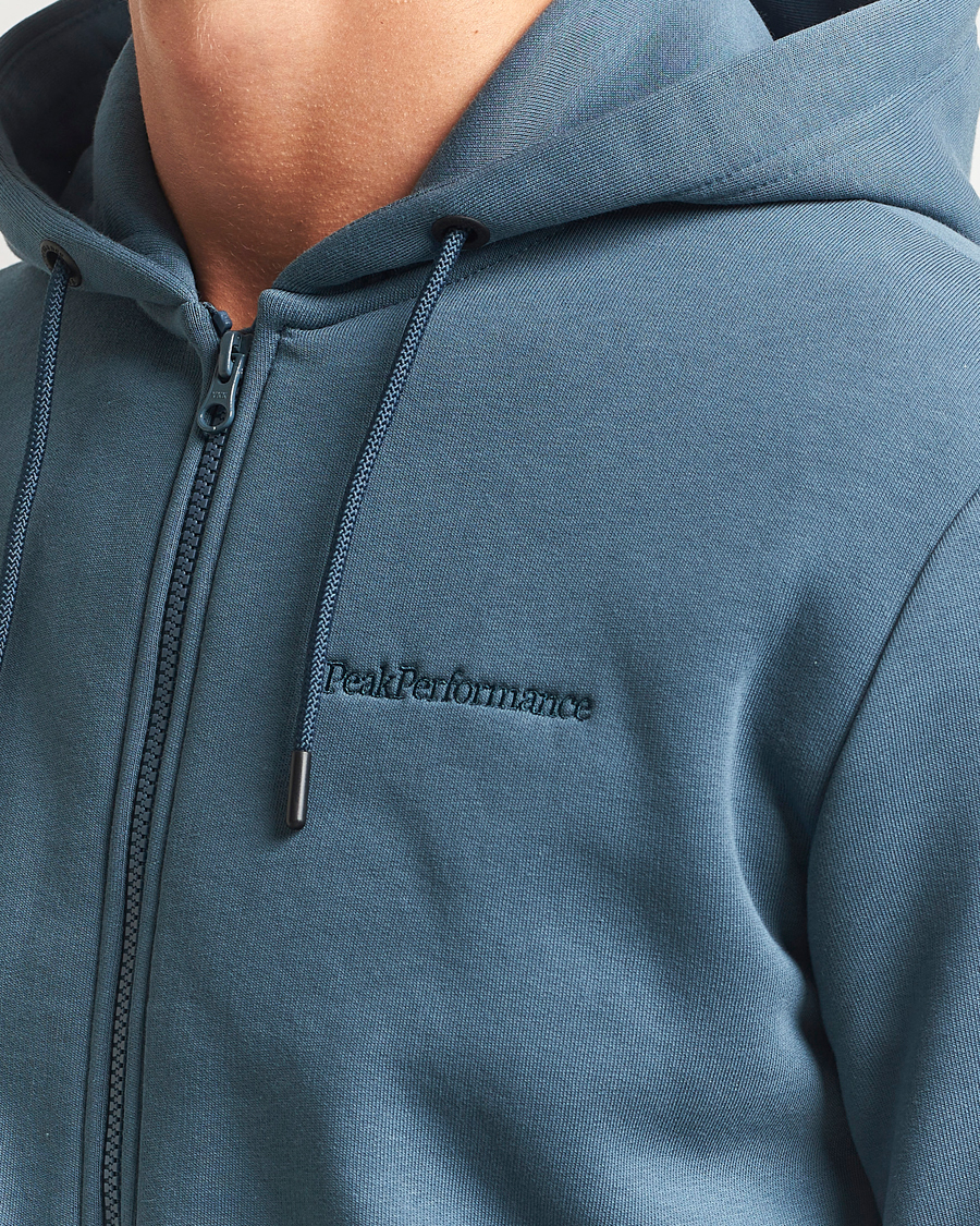 Men | Sweaters & Knitwear | Peak Performance | Original Full Zip Hoodie Mountain Lake