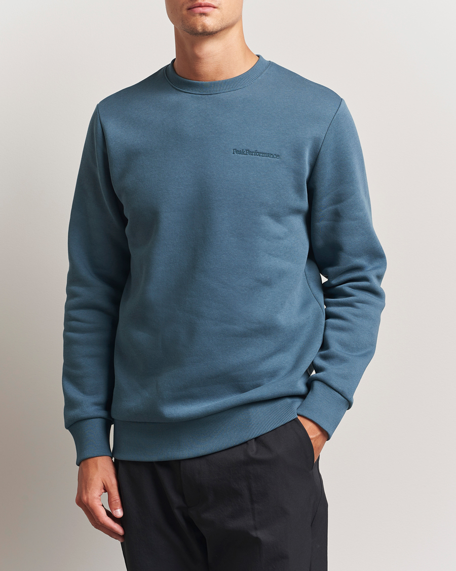Men | Sweaters & Knitwear | Peak Performance | Original Crew Neck Sweatshirt Mountain Lake