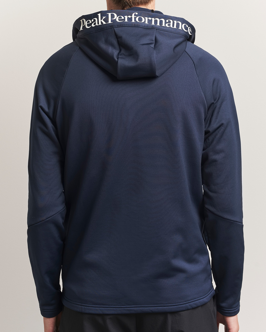 Men | Sweaters & Knitwear | Peak Performance | Rider Hooded Full Zip Blue Shadow
