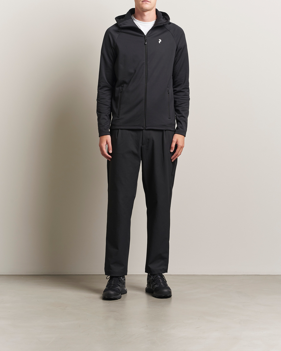 Men | Sweaters & Knitwear | Peak Performance | Rider Full Zip Hoodie Black