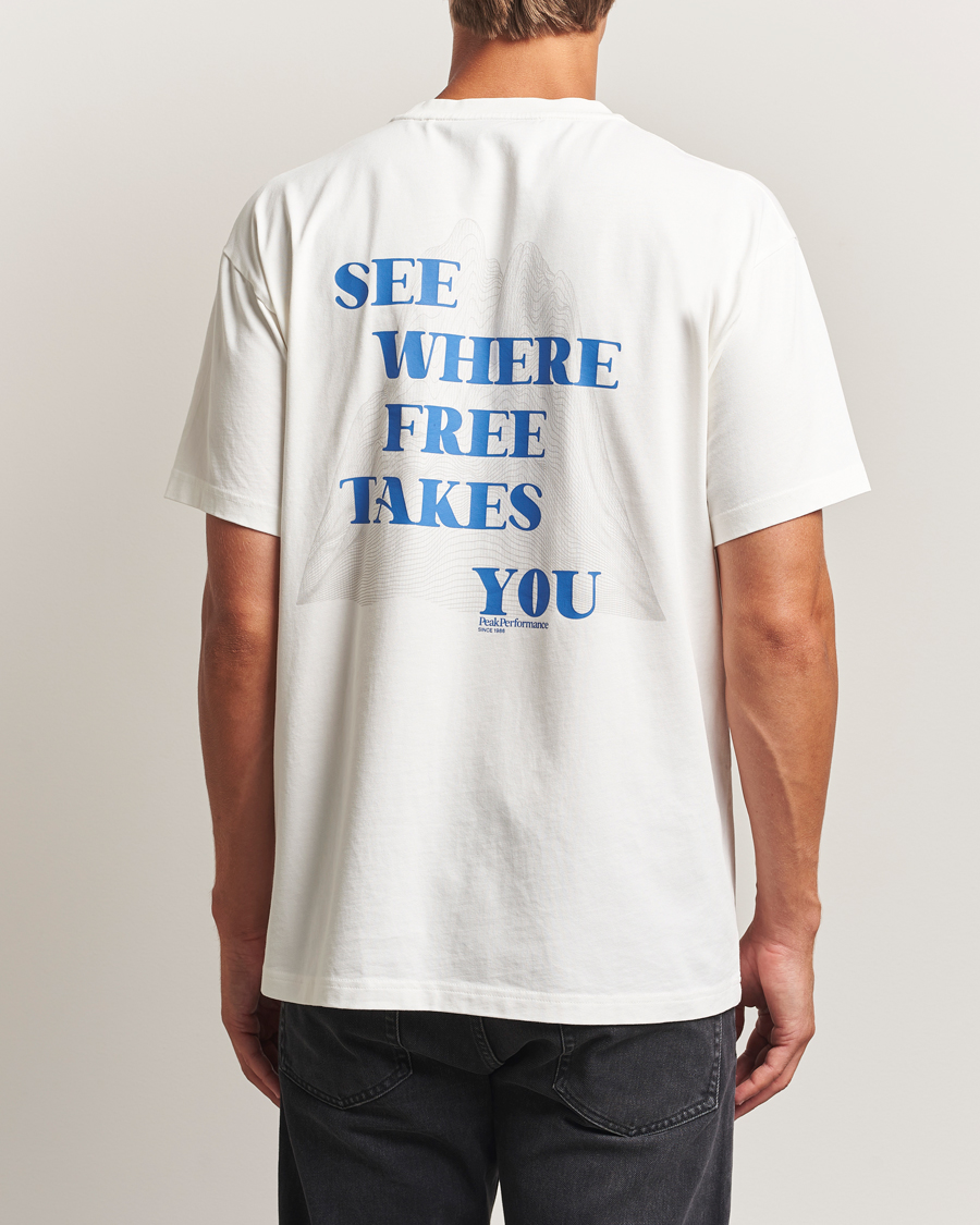 Men | T-Shirts | Peak Performance | Graphic Crew Neck T-Shirt Off White