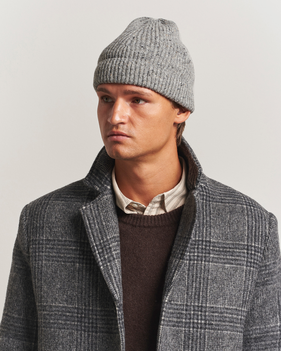Men | Beanies | Samsøe Samsøe | Nataniel Donegal Beanie Grey Melange