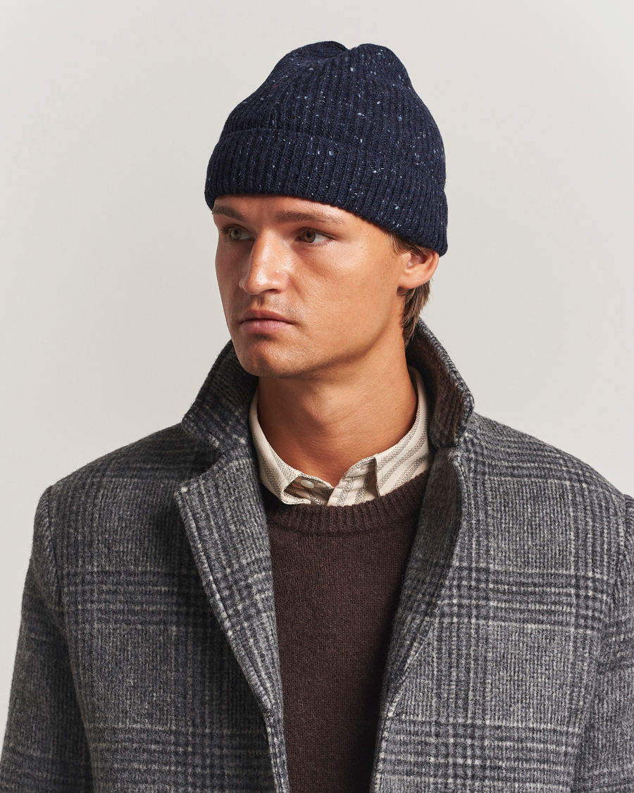 Men | Beanies | Samsøe Samsøe | Nataniel Donegal Beanie Salute Navy