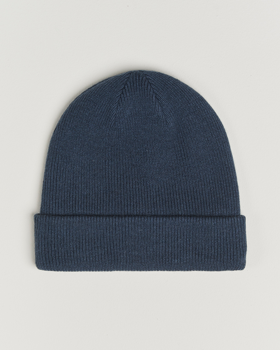Men | Beanies | Samsøe Samsøe | The Wool Beanie Midnight Navy