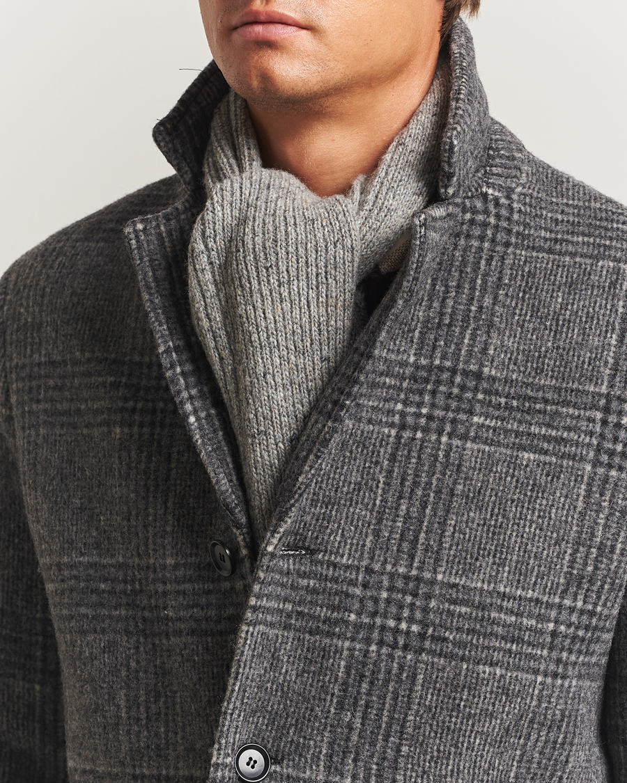 Men | Scarves | Samsøe Samsøe | Nataniel Donegal Scarf Grey Melange