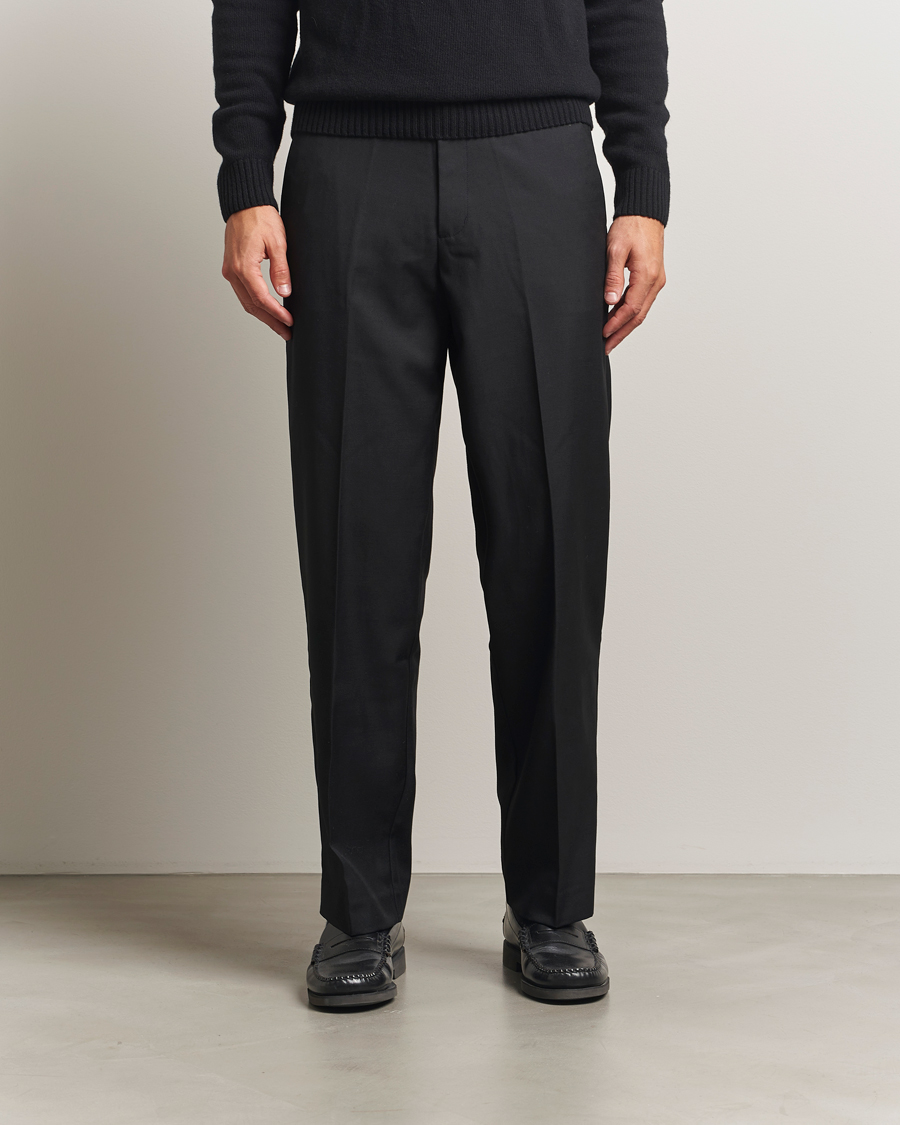 Men | Trousers | Samsøe Samsøe | Noah Pleated Trousers Black