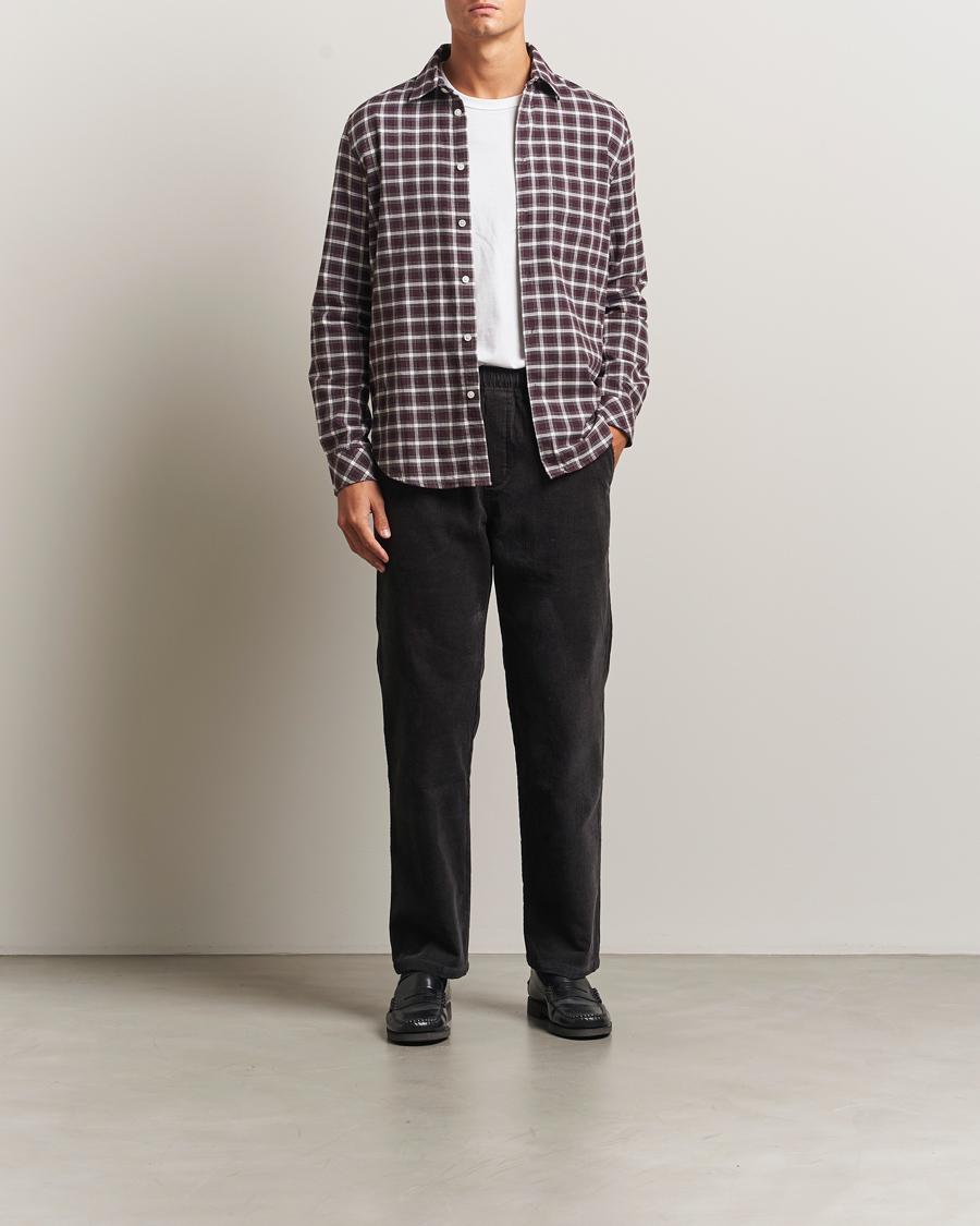 Men | Trousers | Samsøe Samsøe | Jabari Corduroy Drawstring Trousers Black Oyster