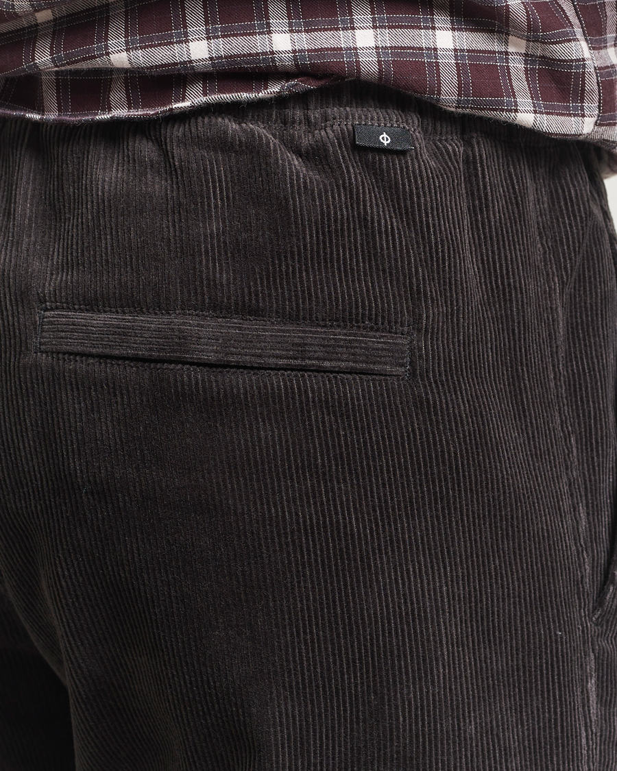 Men | Trousers | Samsøe Samsøe | Jabari Corduroy Drawstring Trousers Black Oyster