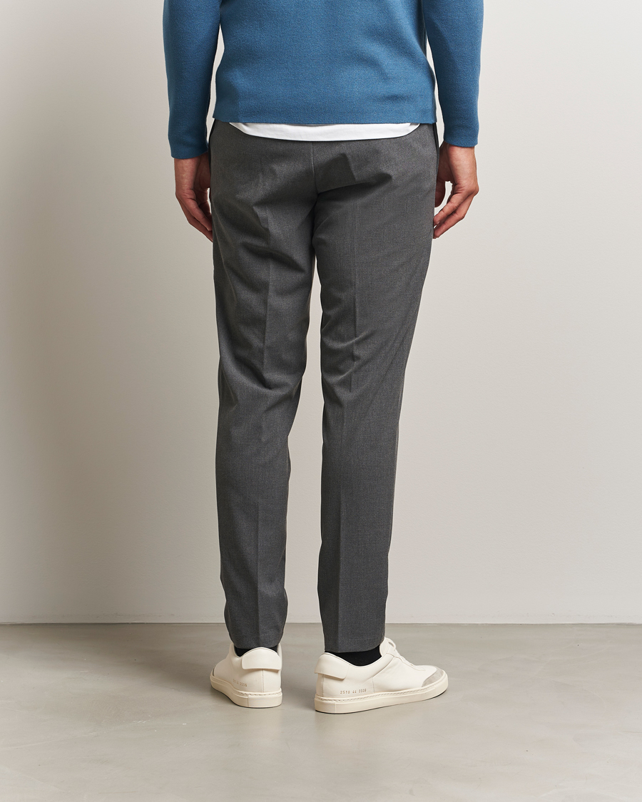 Men | Trousers | Samsøe Samsøe | Smithy Drawstring Trousers Dark Grey Melange