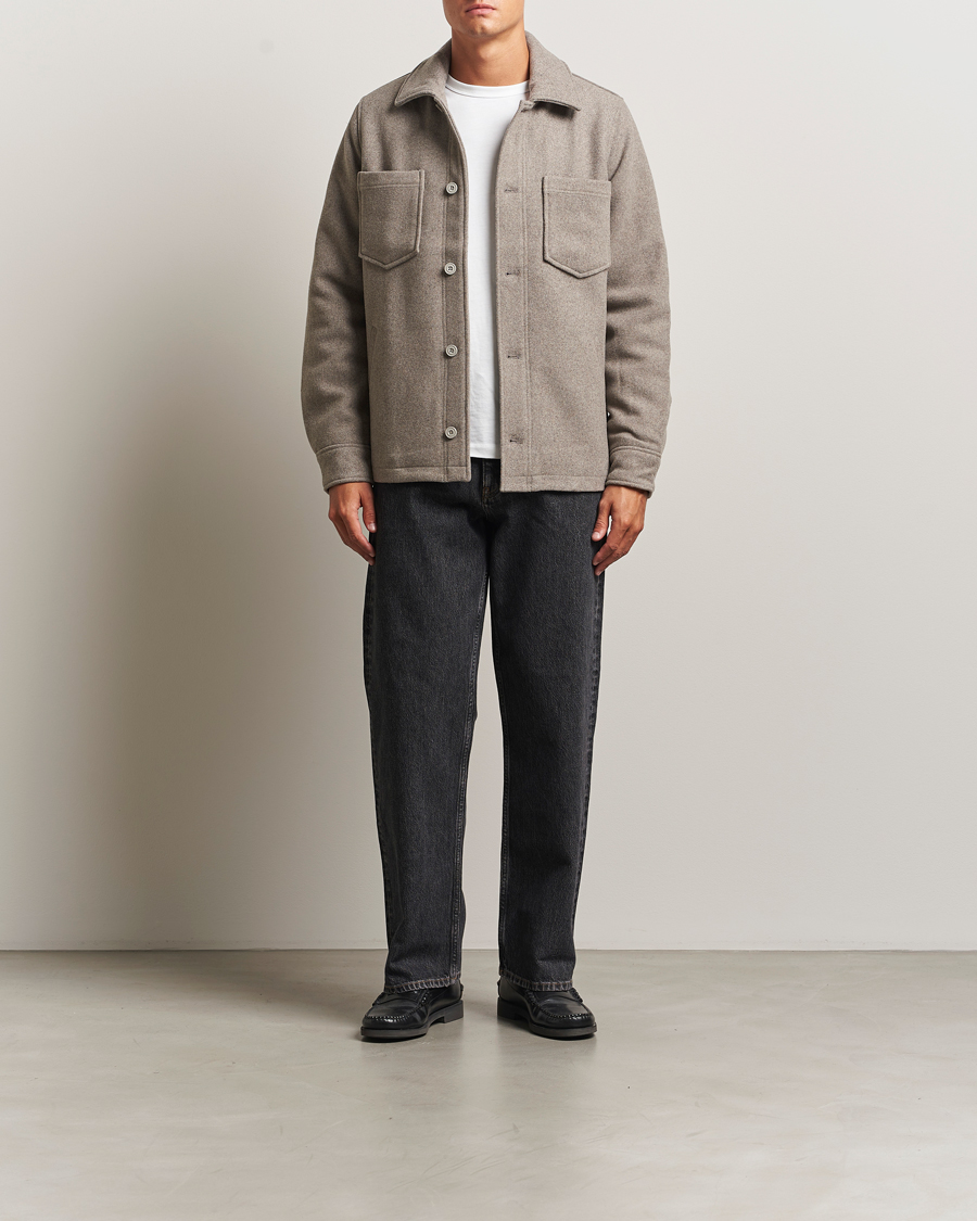 Men | Coats & Jackets | Samsøe Samsøe | Pally Padded Shirt Jacket Elephant Skin