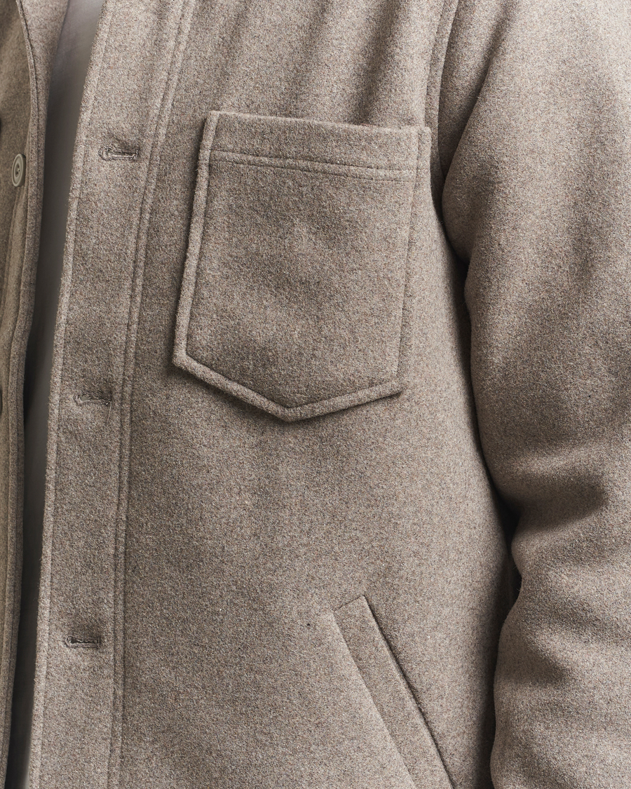 Men | Coats & Jackets | Samsøe Samsøe | Pally Padded Shirt Jacket Elephant Skin