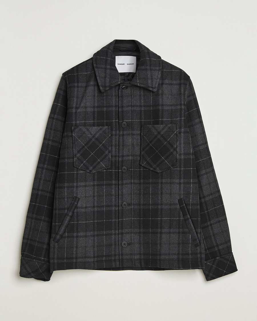 Men | Coats & Jackets | Samsøe Samsøe | Pally Padded Shirt Jacket Black