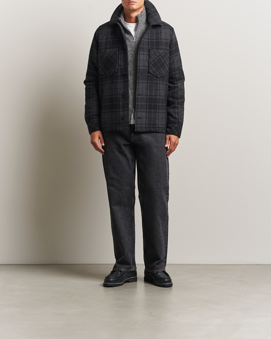 Men | Coats & Jackets | Samsøe Samsøe | Pally Padded Shirt Jacket Black