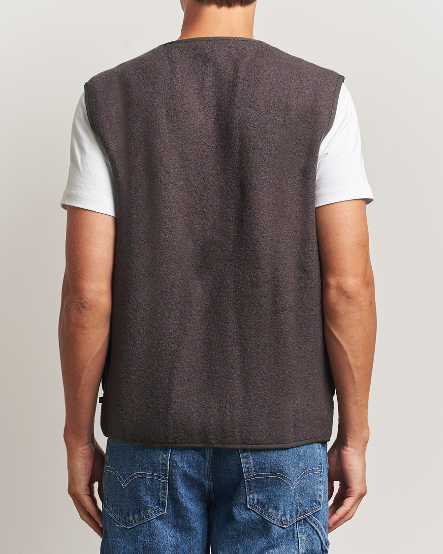 Men | Gilets | Samsøe Samsøe | Hannes Boiled Wool Vest Turkish Coffee