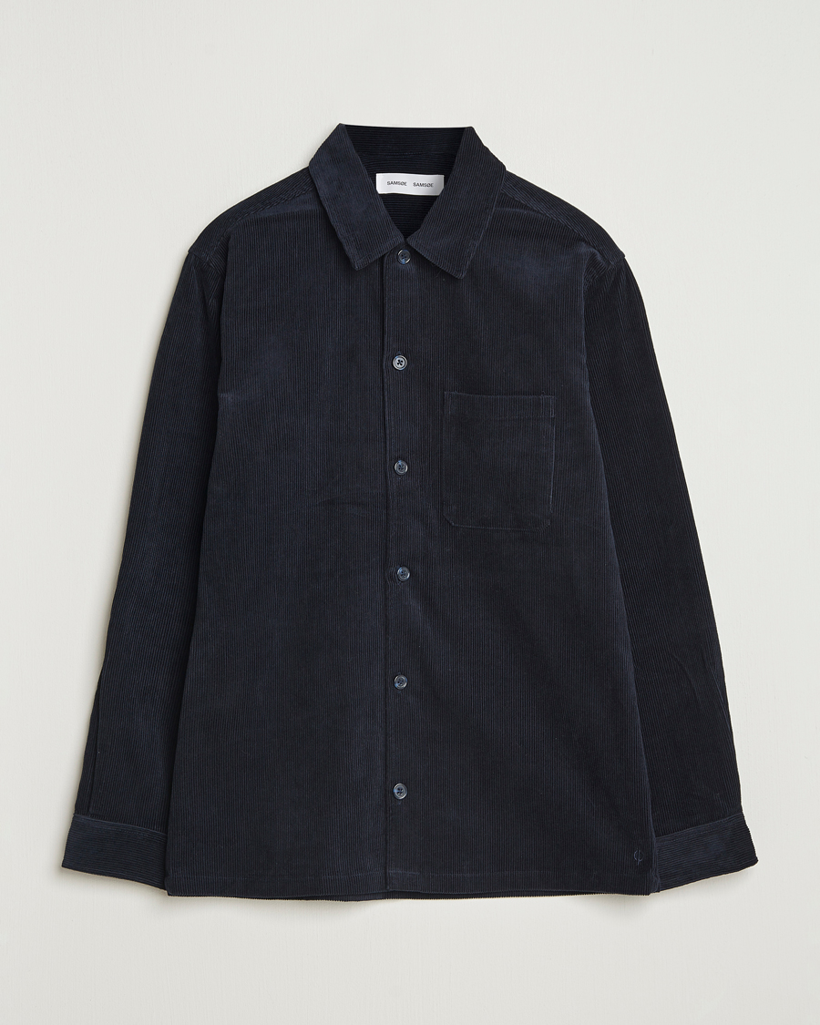 Men | Shirts | Samsøe Samsøe | Damon Corduroy Overshirt Salute Navy