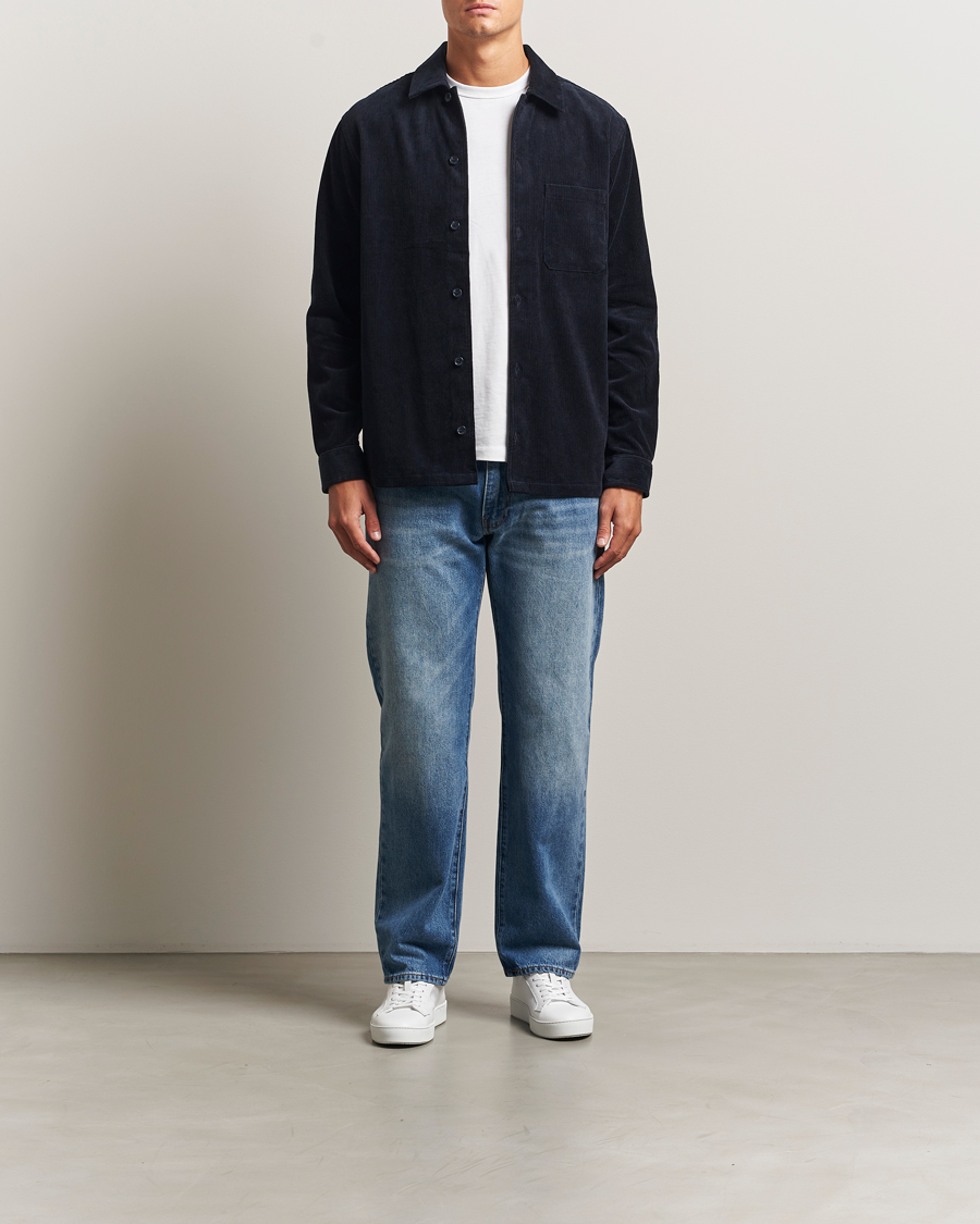 Men | Shirts | Samsøe Samsøe | Damon Corduroy Overshirt Salute Navy