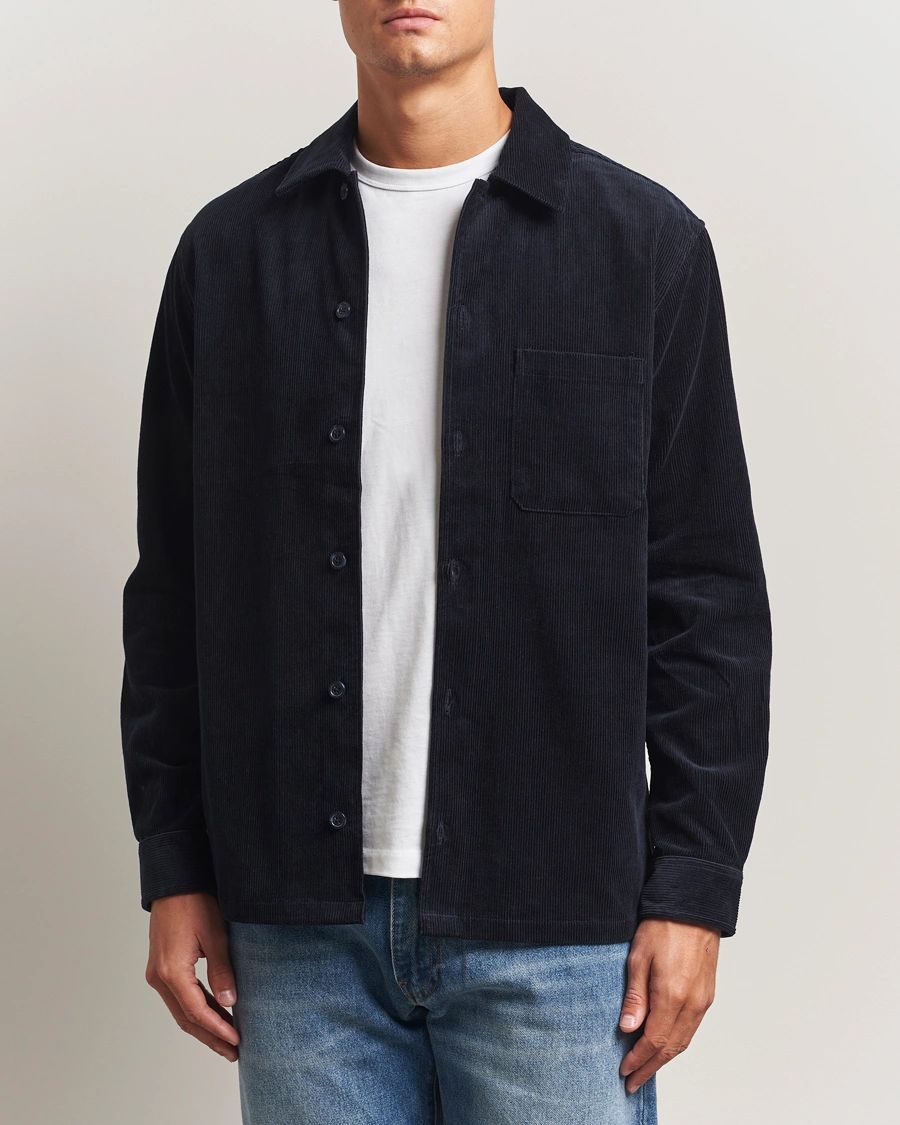 Men | Shirts | Samsøe Samsøe | Damon Corduroy Overshirt Salute Navy