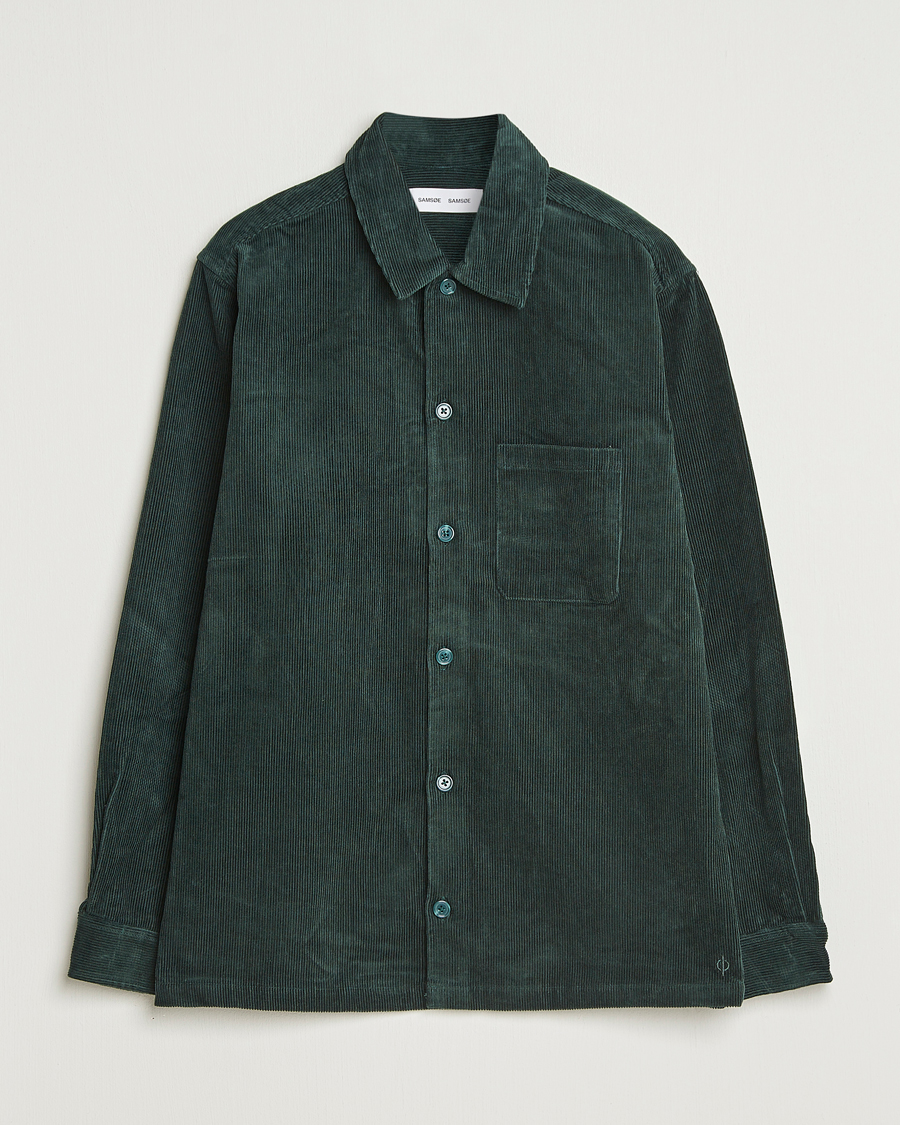 Men | Shirts | Samsøe Samsøe | Damon Corduroy Overshirt Green Gables
