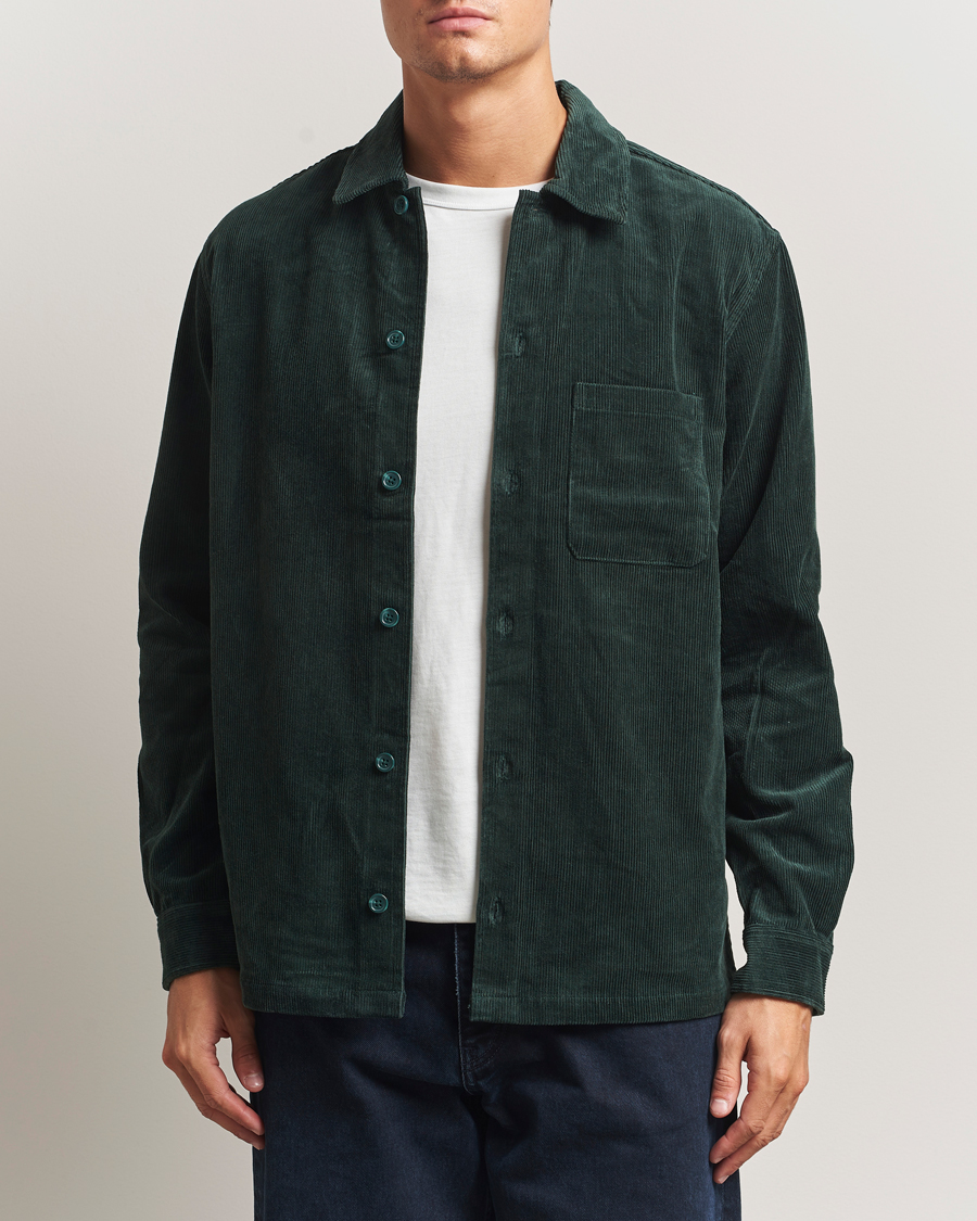 Men | Shirts | Samsøe Samsøe | Damon Corduroy Overshirt Green Gables