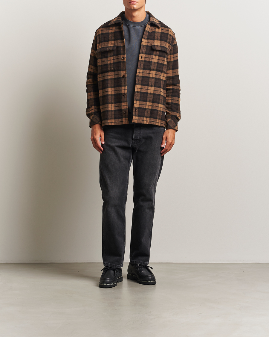 Men | Shirts | Samsøe Samsøe | Castor Checked Overshirt Turkish Coffee