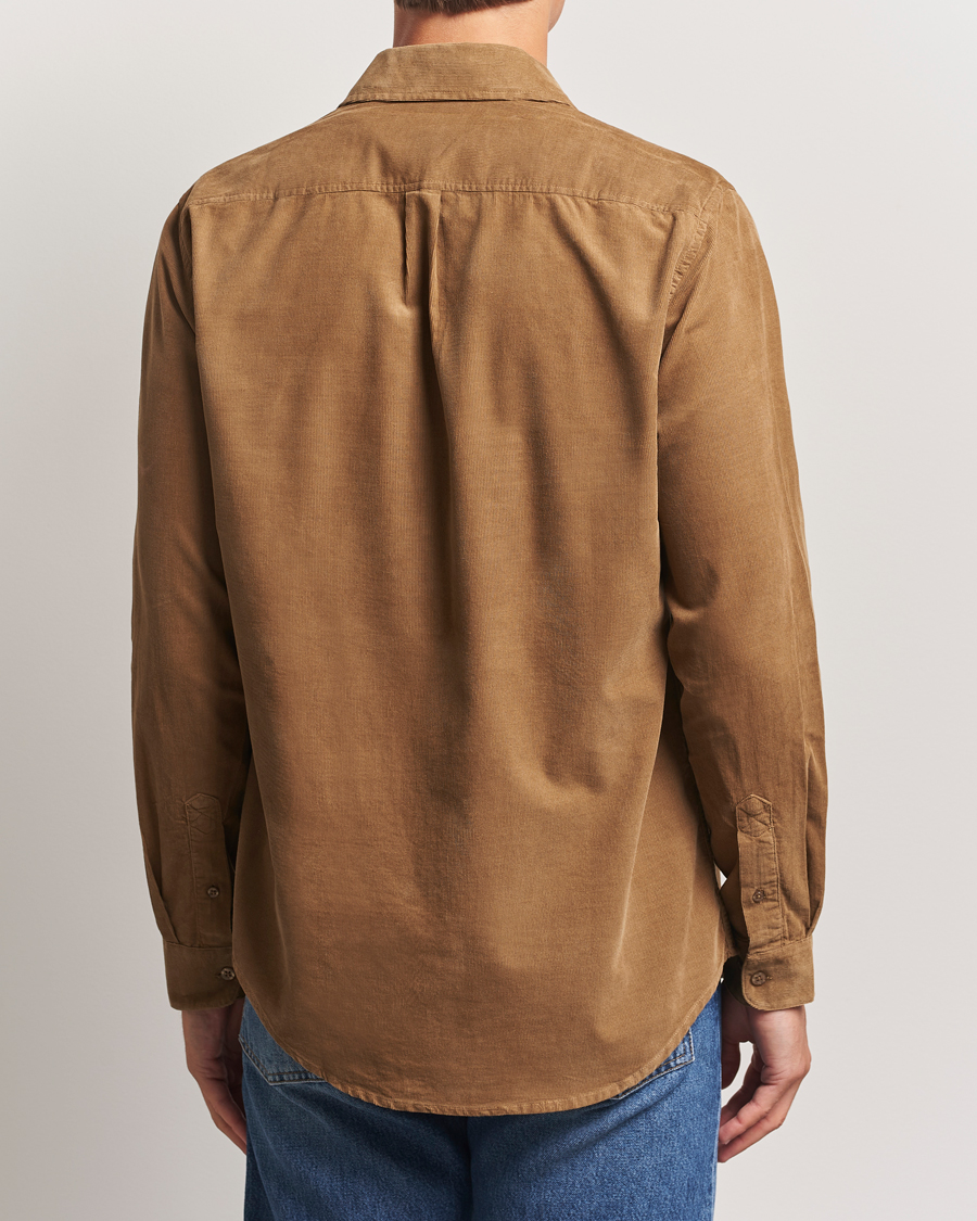Men | Shirts | Samsøe Samsøe | Liam Baby Cord Shirt Otter Brown