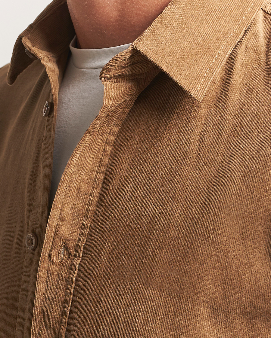 Men | Shirts | Samsøe Samsøe | Liam Baby Cord Shirt Otter Brown