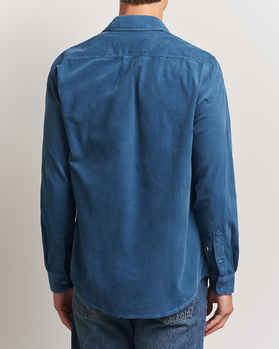 Men | Shirts | Samsøe Samsøe | Liam Baby Cord Shirt Stellar Blue