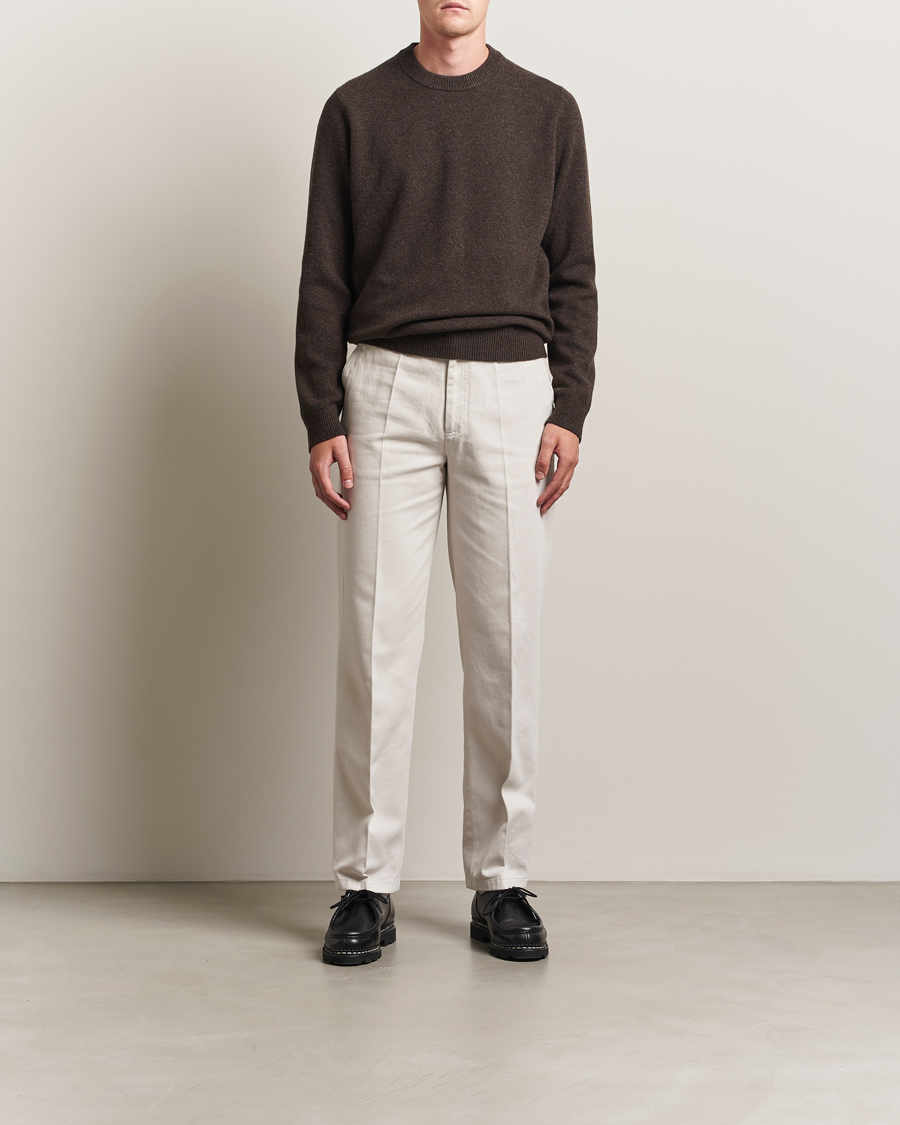 Men | Sweaters & Knitwear | Samsøe Samsøe | Isak Knitted Crew Neck Turkish Coffee