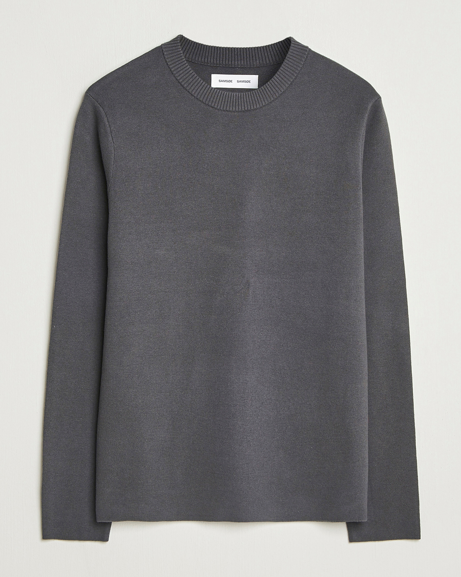 Men | Sweaters & Knitwear | Samsøe Samsøe | Niklas Sweater Black Oyster