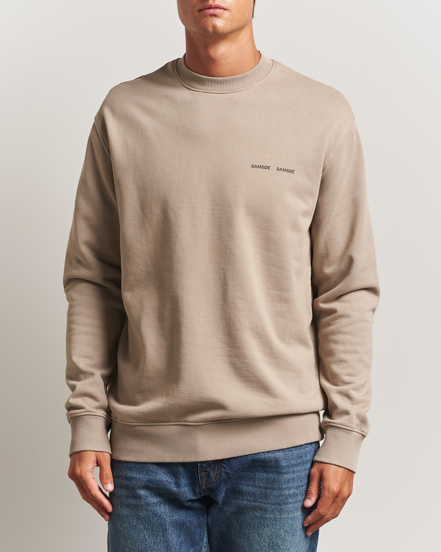 Men | Sweaters & Knitwear | Samsøe Samsøe | Norsbro Crew Neck Sweatshirt Elephant Skin
