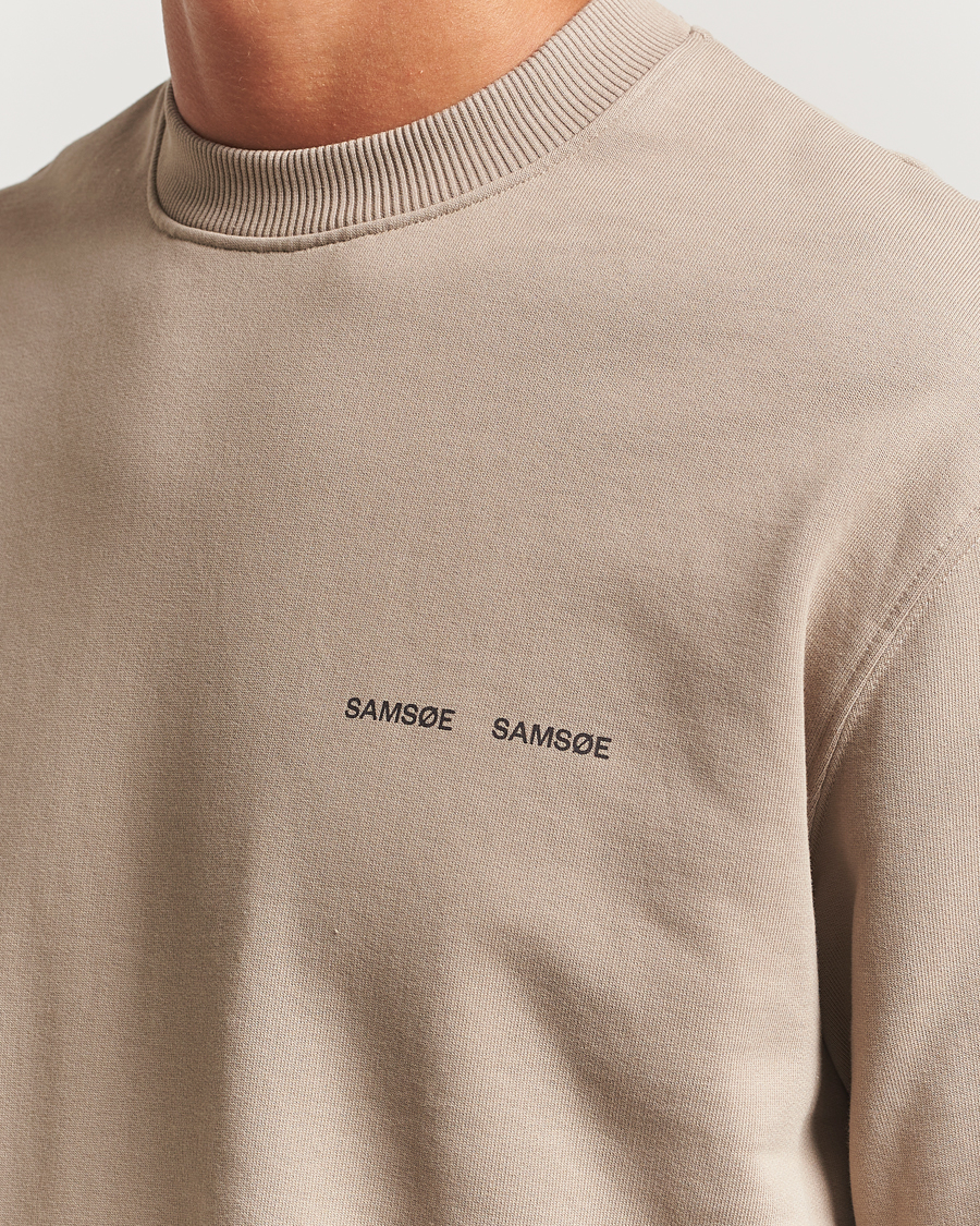 Men | Sweaters & Knitwear | Samsøe Samsøe | Norsbro Crew Neck Sweatshirt Elephant Skin