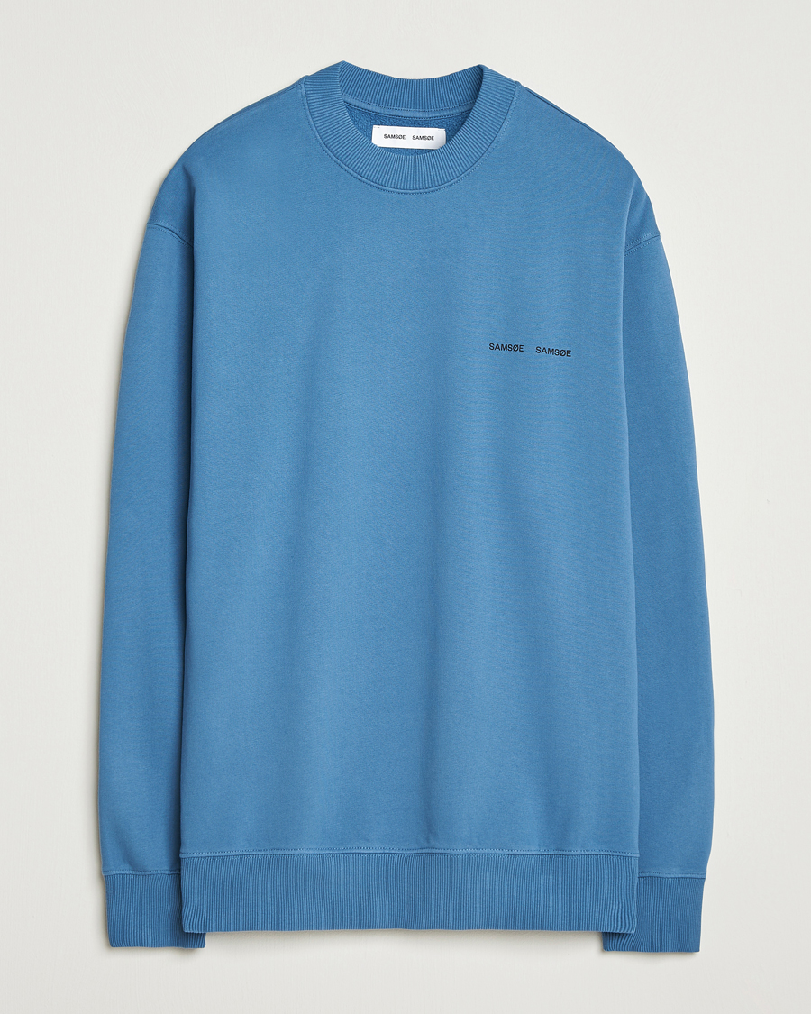 Men | Sweaters & Knitwear | Samsøe Samsøe | Norsbro Crew Neck Sweatshirt Stellar Blue