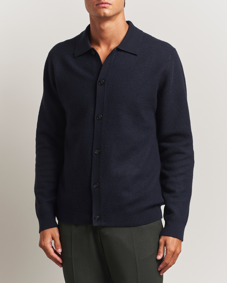 Men | Sweaters & Knitwear | Samsøe Samsøe | Richard Merino Knitted Cardigan Salute Navy