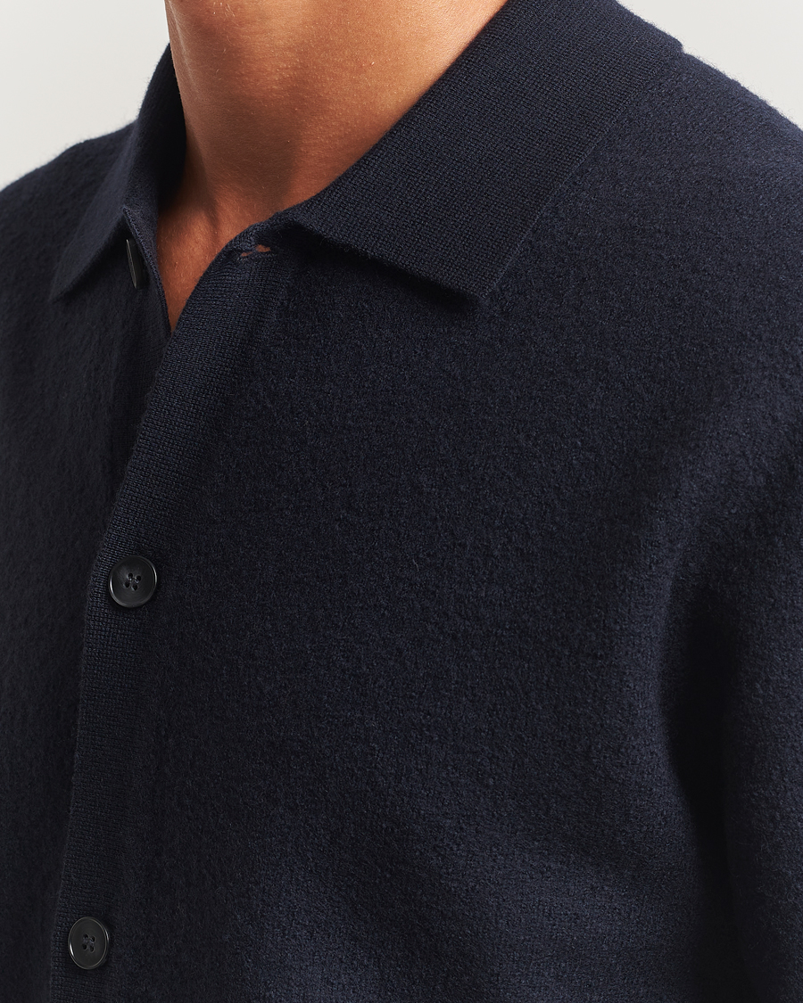 Men | Sweaters & Knitwear | Samsøe Samsøe | Richard Merino Knitted Cardigan Salute Navy