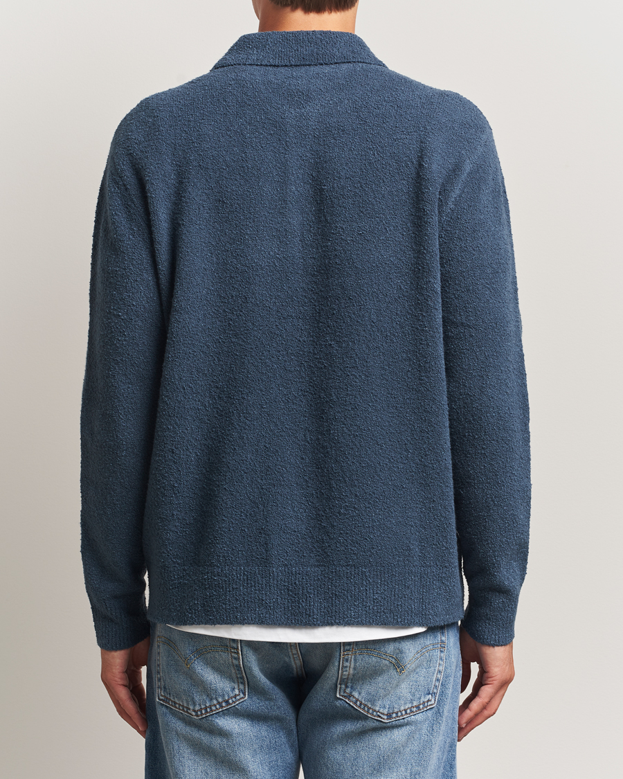 Men | Sweaters & Knitwear | Samsøe Samsøe | Nino Knitted Polo Midnight Navy