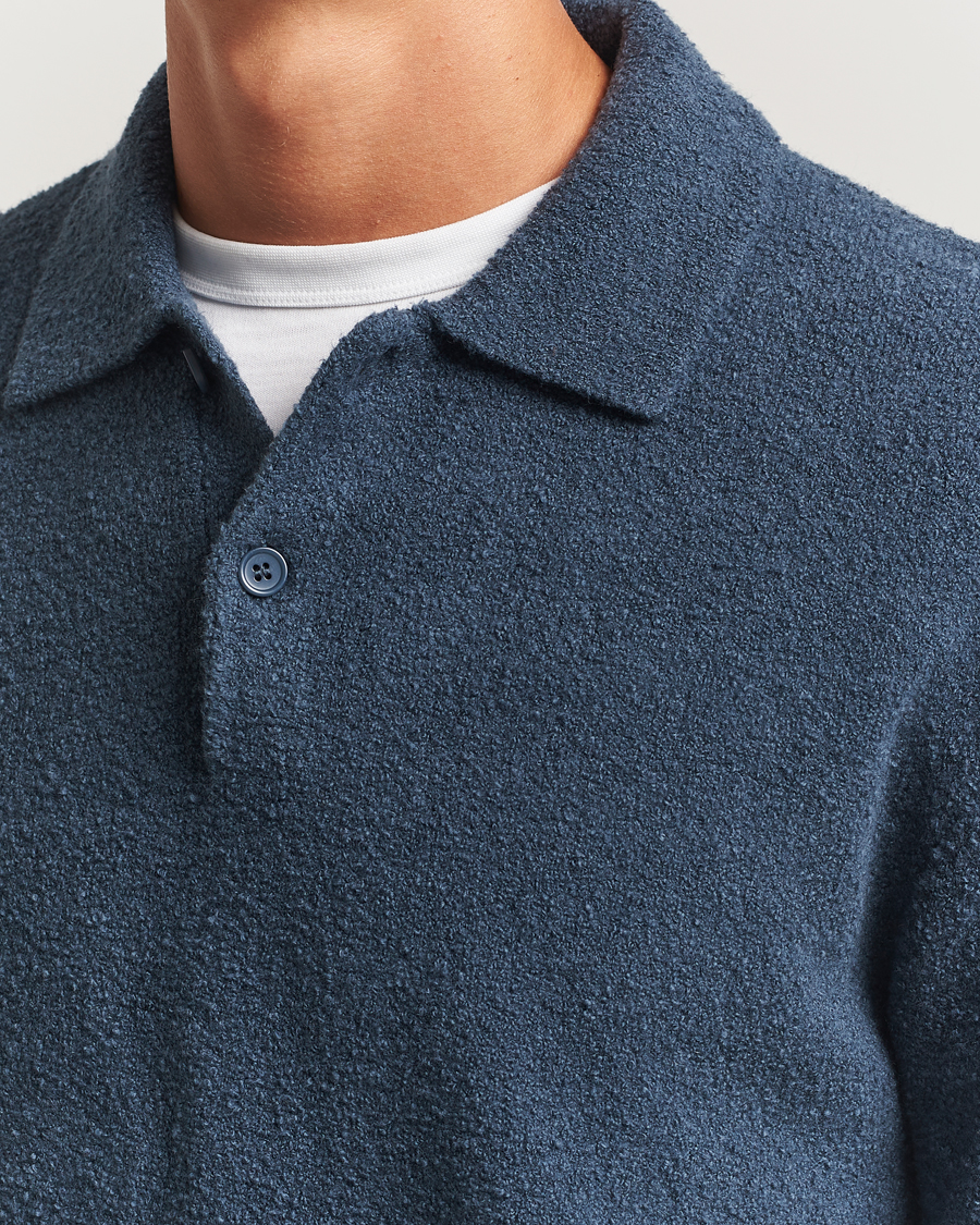 Men | Sweaters & Knitwear | Samsøe Samsøe | Nino Knitted Polo Midnight Navy