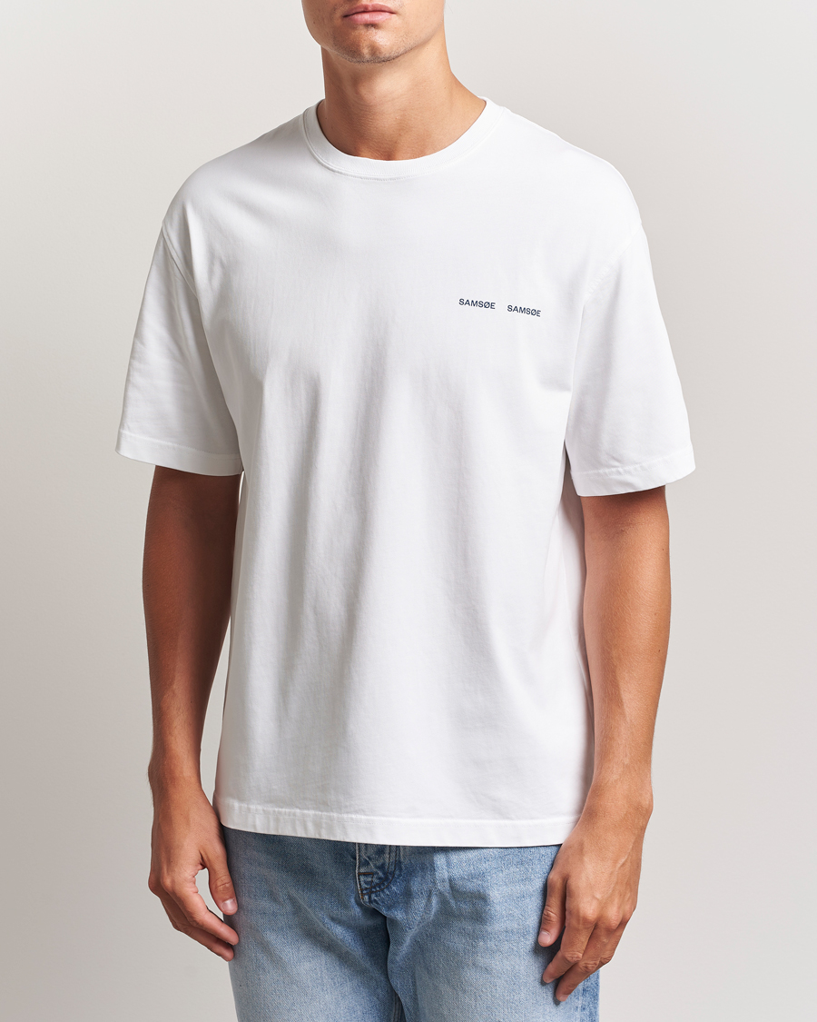 Men | T-Shirts | Samsøe Samsøe | Florian To Connect Printed T-Shirt White
