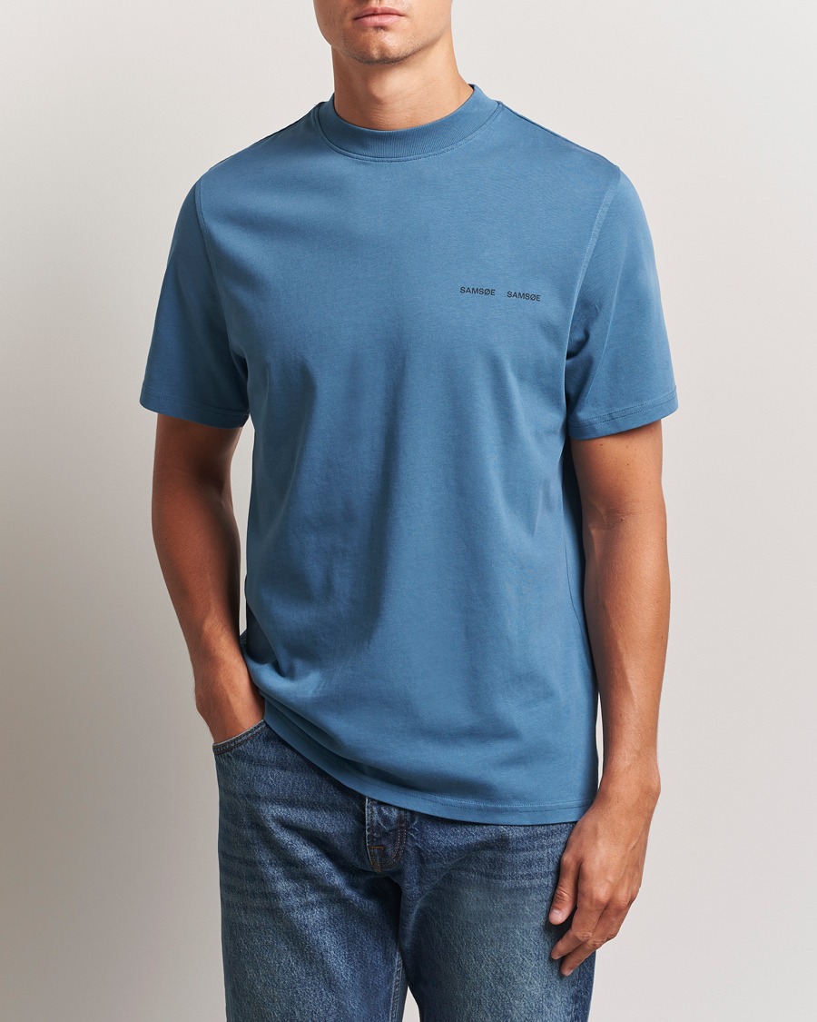 Men | T-Shirts | Samsøe Samsøe | Norsbro Crew Neck T-Shirt Stellar Blue