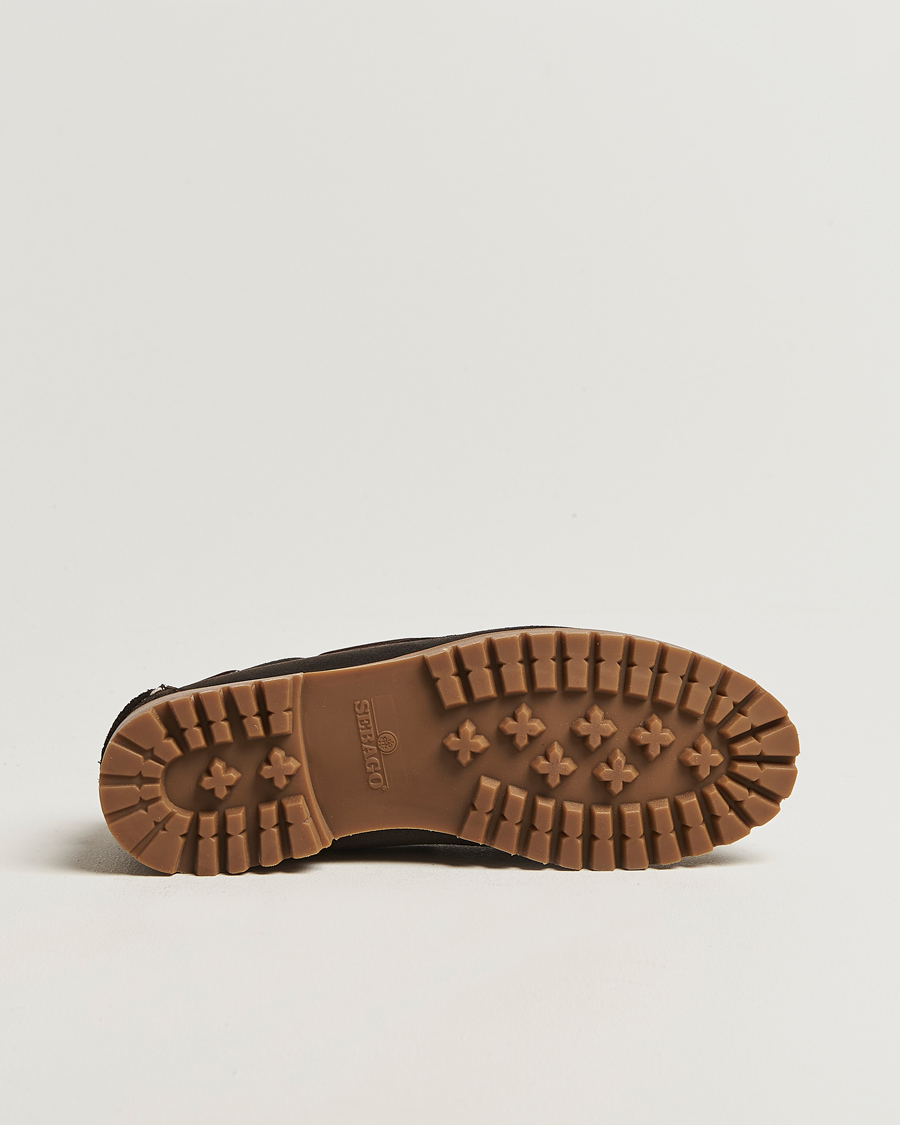 Men | Loafers | Sebago | Acadia Waxed Suede Loafer Dark Brown