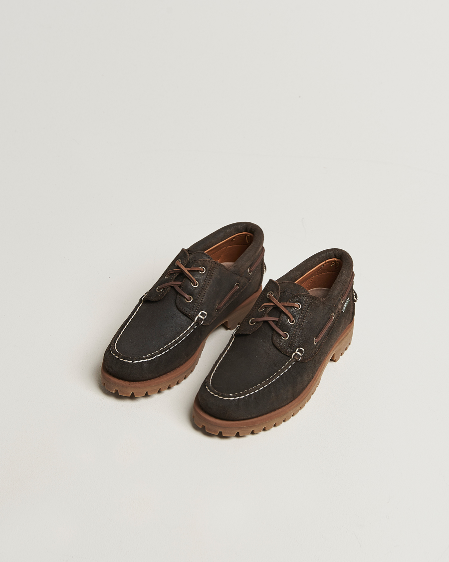 Men | Loafers | Sebago | Acadia Waxed Suede Loafer Dark Brown