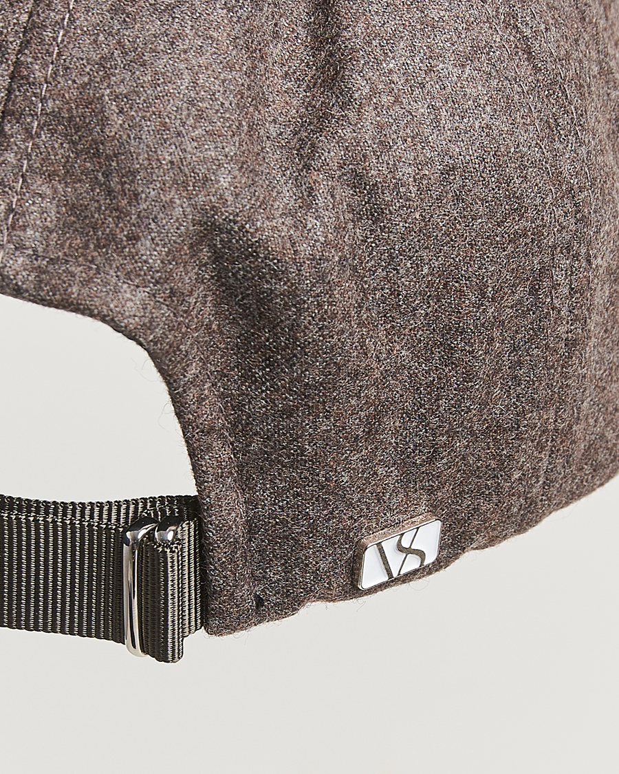 Men | Hats & Caps | Varsity Headwear | Flannel Baseball Cap Taupe Brown